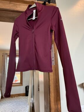 ALO Yoga Women's Maroon Full-Zip Jacket